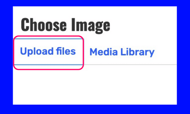 Upload file folder tab