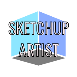 SketchUp Artist logo with blue artcube design.