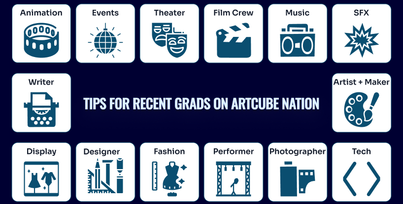 Career tips for arts graduates on ArtCube Nation.